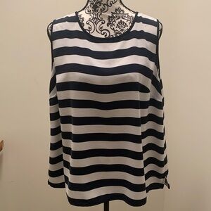 Jones New York sleeveless striped top
